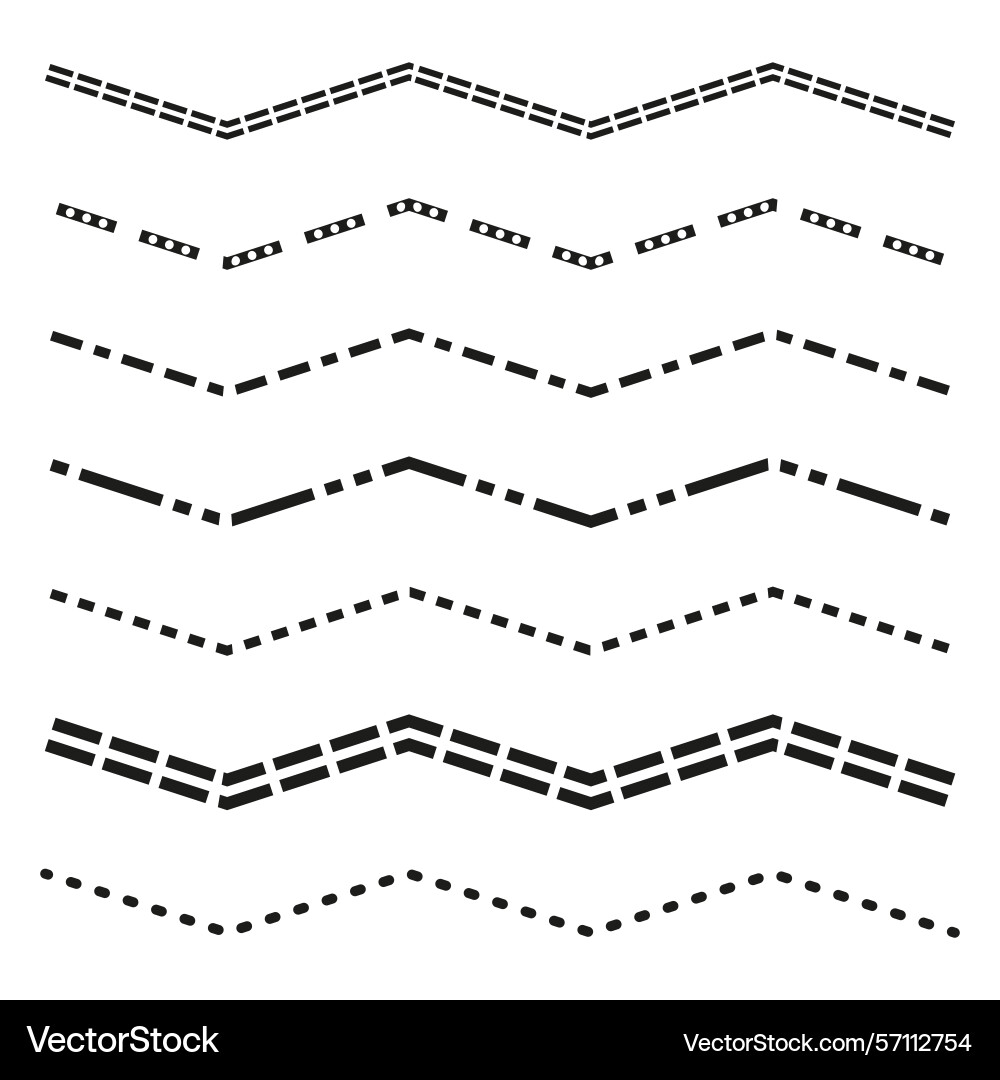 Dashed wave shape line motion figure abstract Dashed wave shape line motion figure abstract vector image