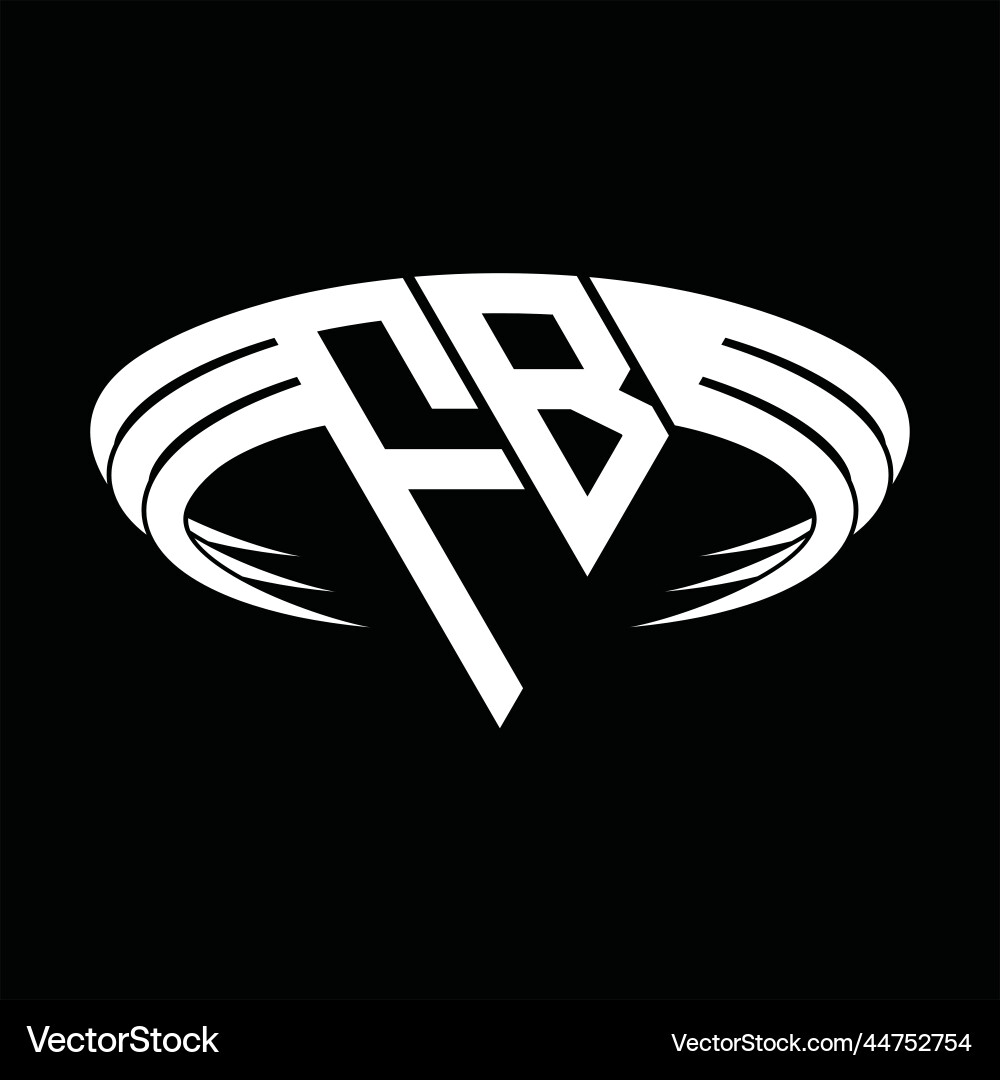 Fb logo letter monogram with triangle slice Vector Image