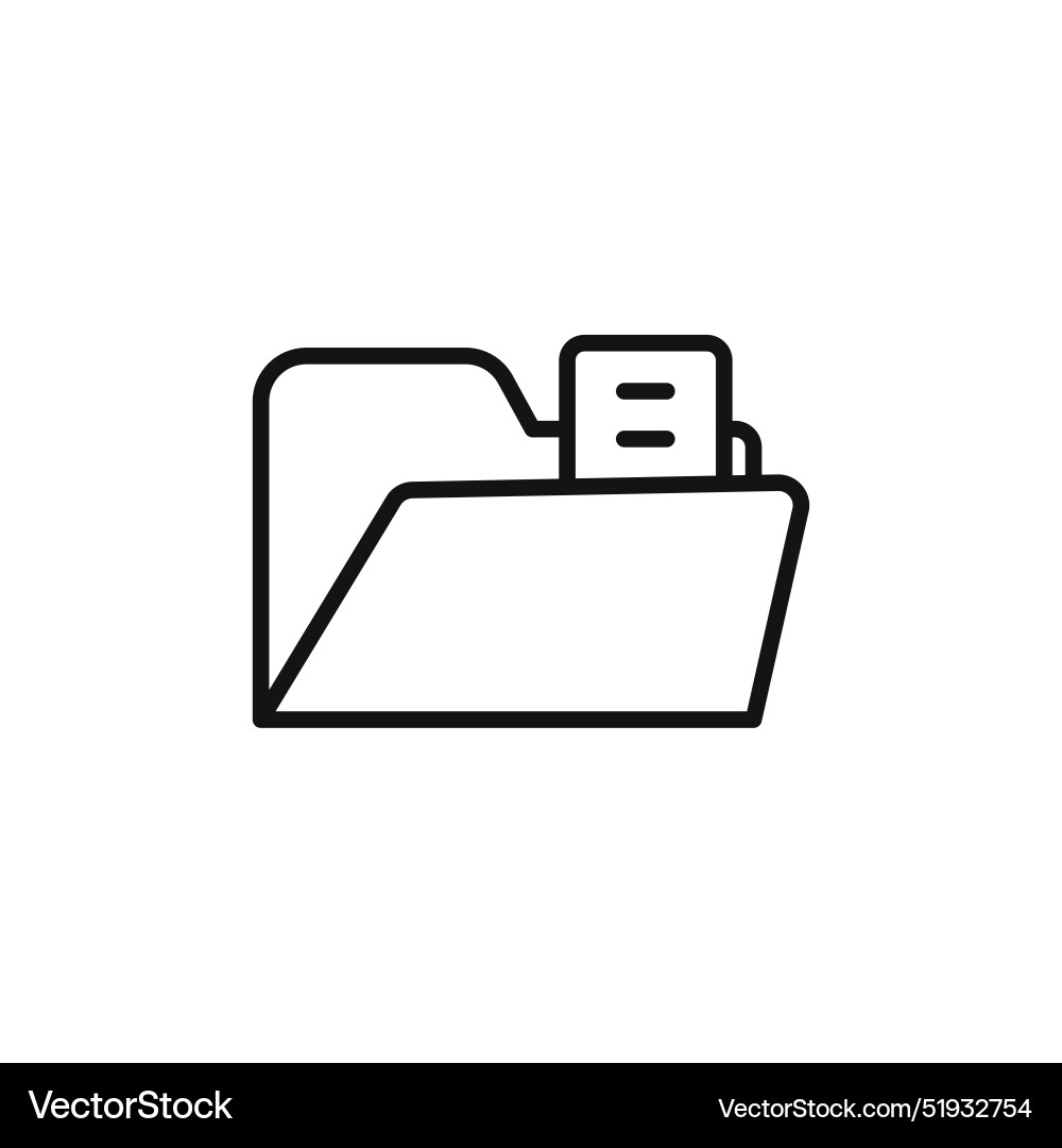 File folder icon perfect for document organization vector image