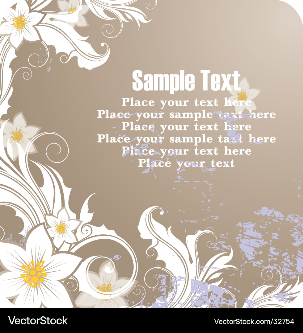 Floral grunge Banner Vektorbild