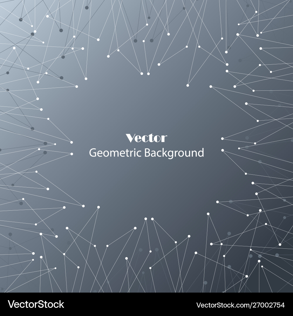 Geometric pattern with connected lines and dots Geometric pattern with connected lines and dots vector image