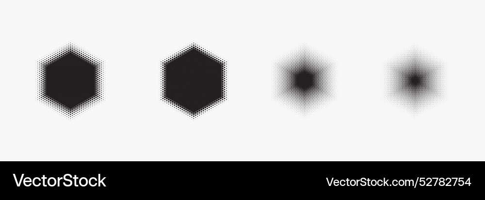 Hexagonal halftone pattern Hexagonal halftone pattern vector image