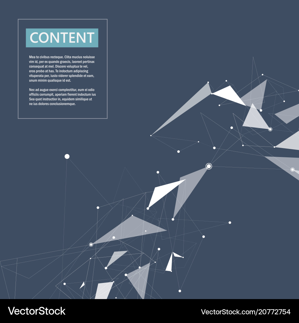 Molecular structure with connected abstract shapes Molecular structure with connected abstract shapes vector image