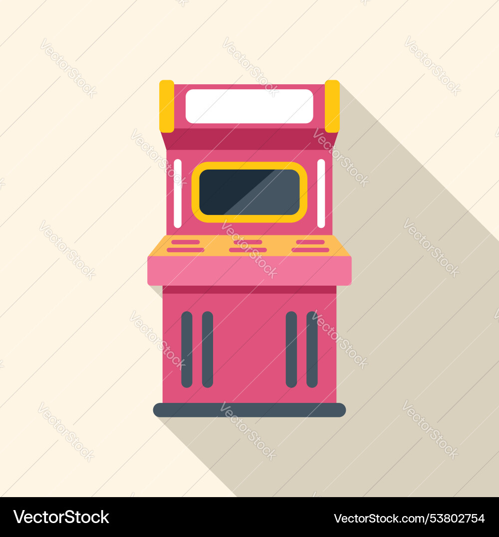 Retro arcade game showing blank screen standing Retro arcade game showing blank screen standing vector image