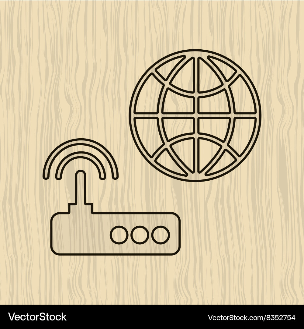 Router communication design vector image