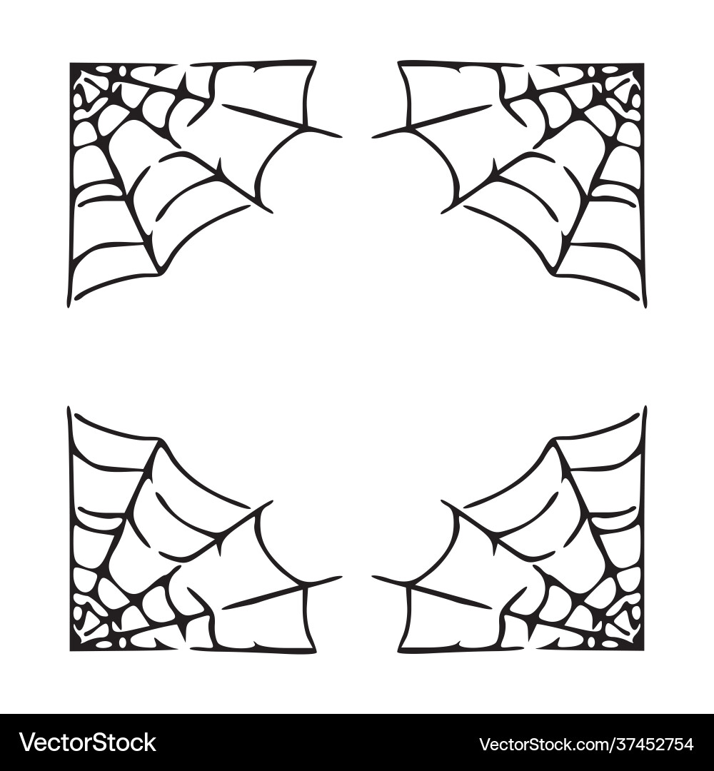 Spiderweb set different type cobweb on white Spiderweb set different type cobweb on white vector image
