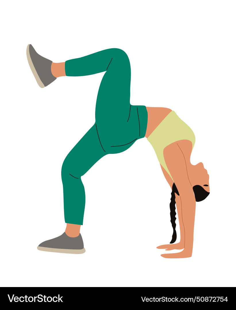 Sportive young woman doing fitness exercise Sportive young woman doing fitness exercise vector image