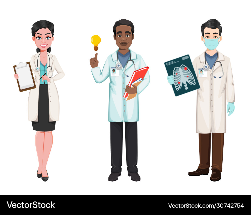 Team doctors working in hospital Team doctors working in hospital vector image