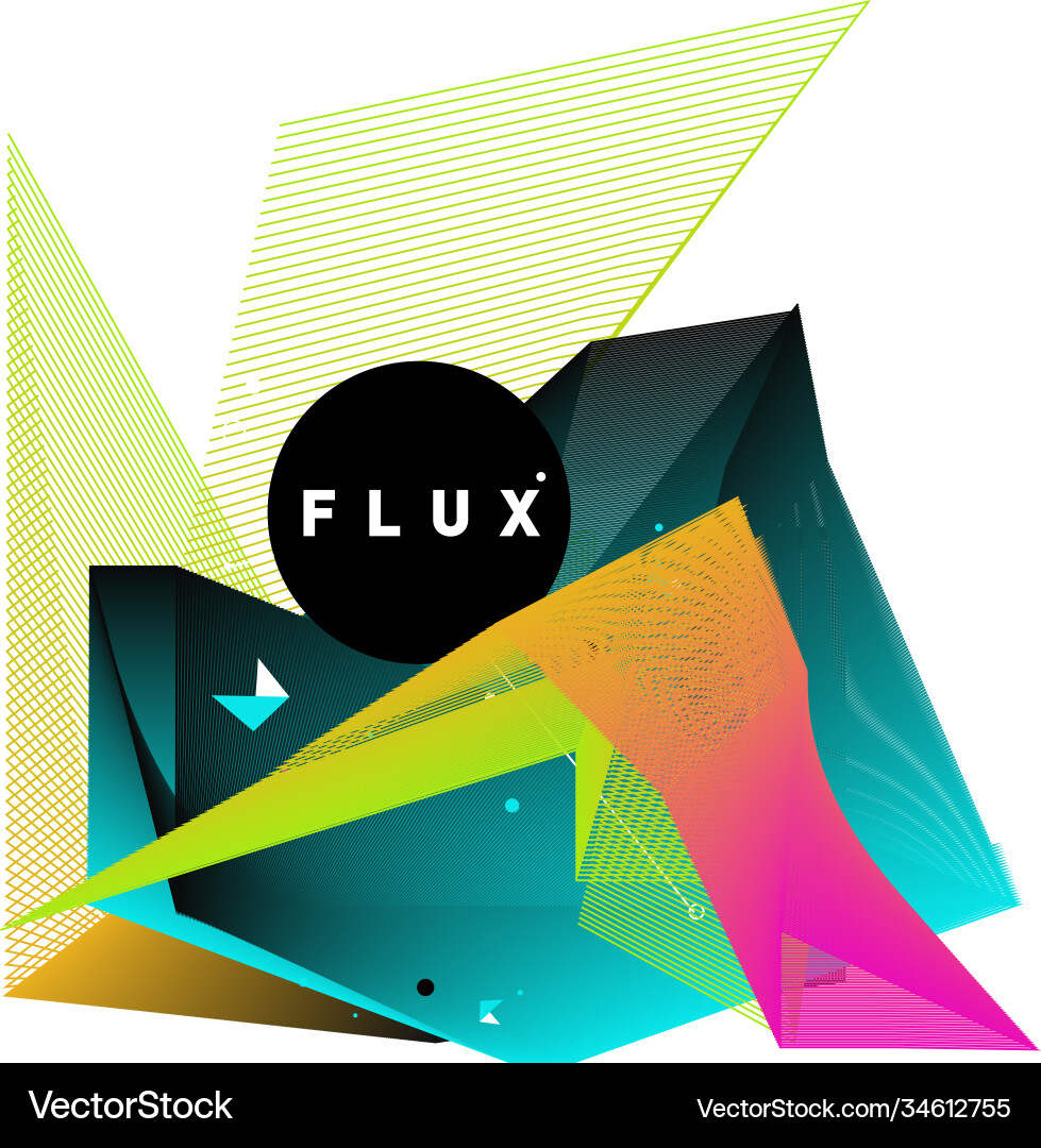3d colorful wave background dynamic flux effect Vector Image