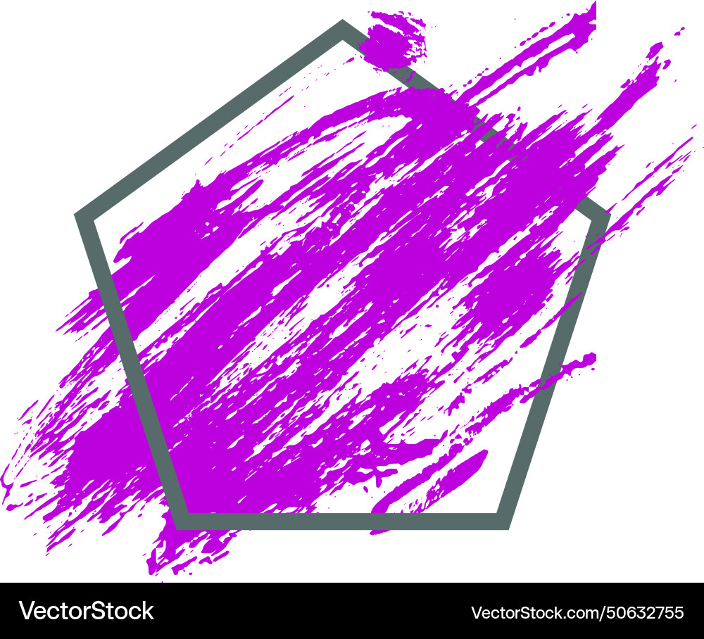 Abstract purple brush stroke frame pink paint Vector Image