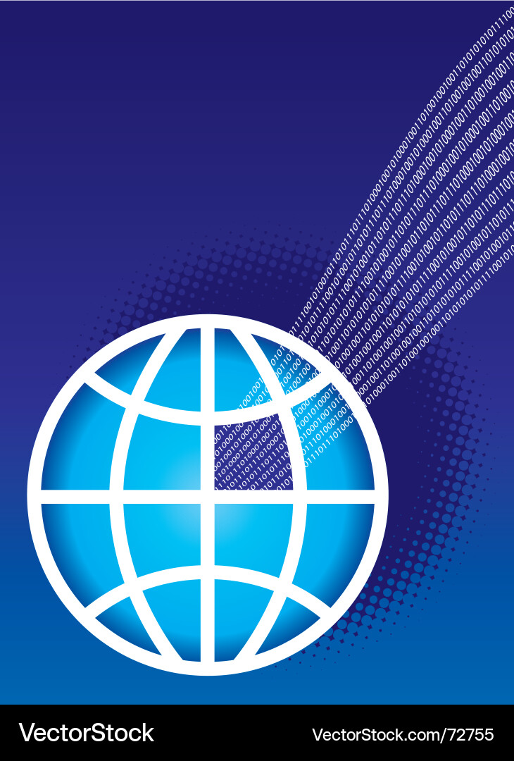 Binary globe Vector Image