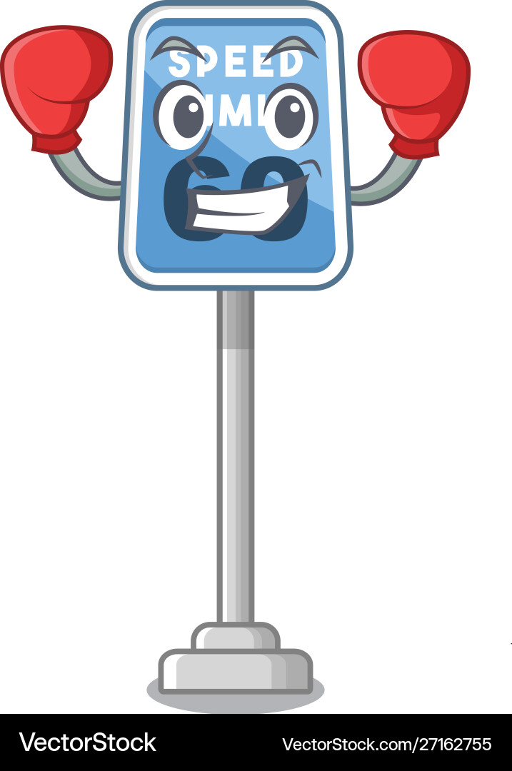 Boxing speed limit with character shape Vector Image