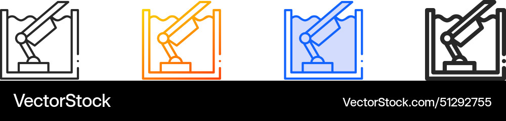 Cleaner iconthin linear gradient blue stroke Vector Image