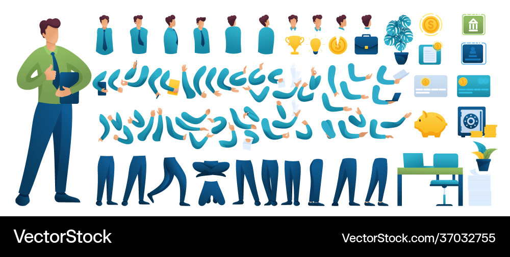 Constructor for creating a businessman n3 create Constructor for creating a businessman n3 create vector image