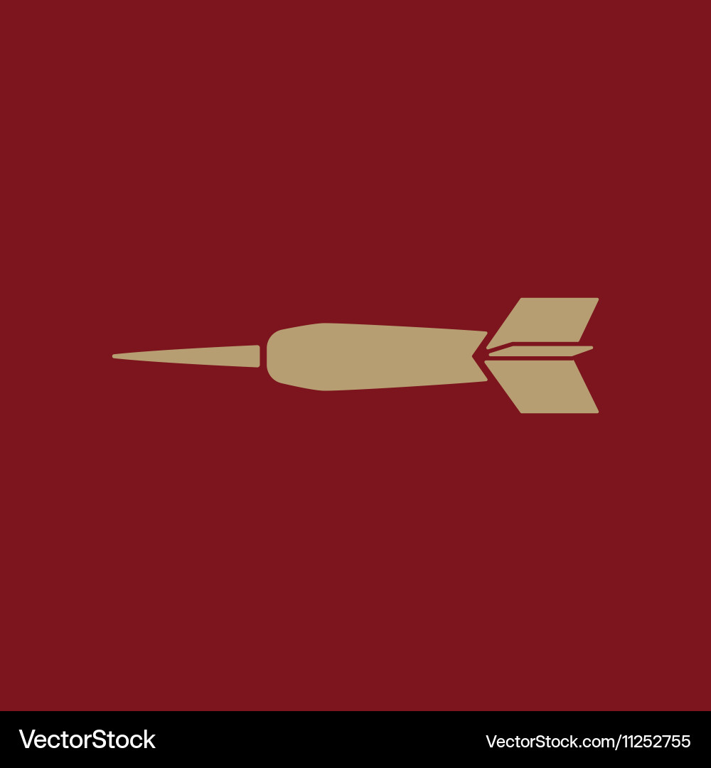 Dart icon game symbol flat vector image