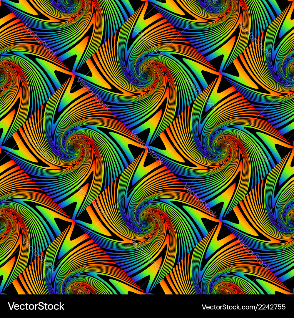 Design seamless colorful swirl pattern vector image