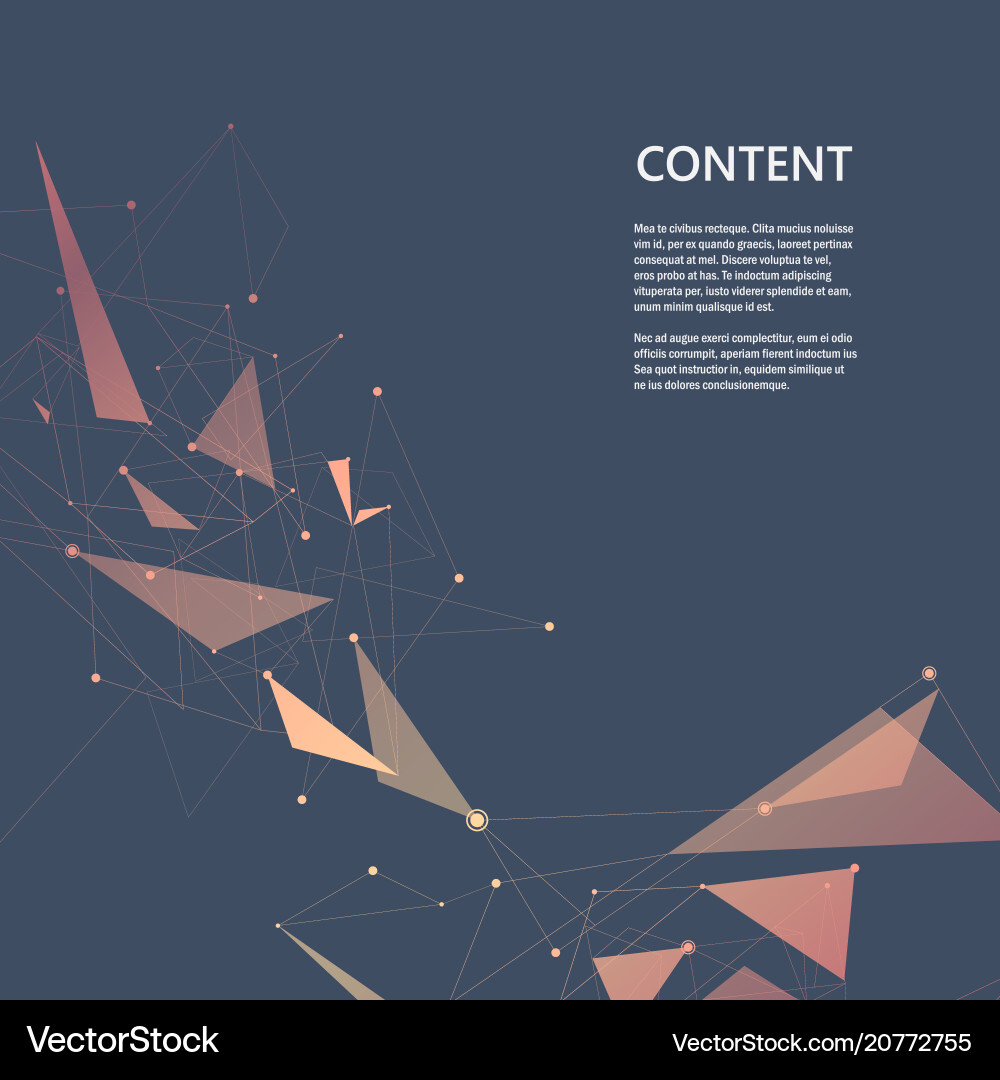 Molecular structure with connected abstract shapes Vector Image