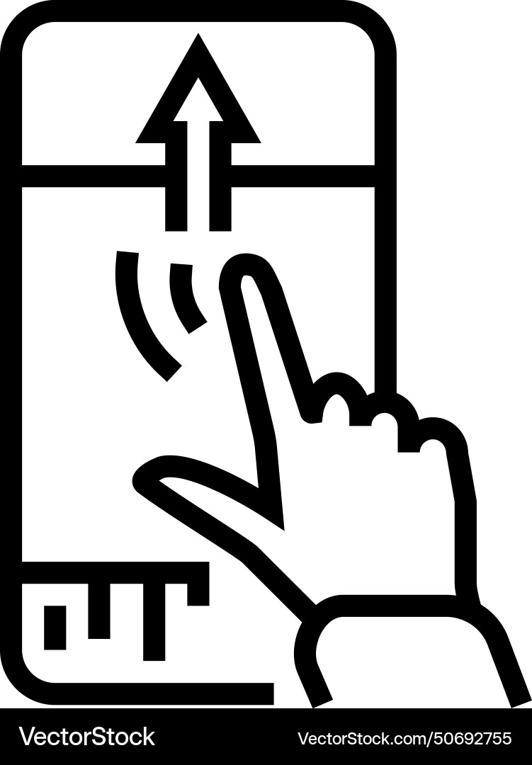 Scroll hijacking ux ui design line icon Scroll hijacking ux ui design line icon vector image