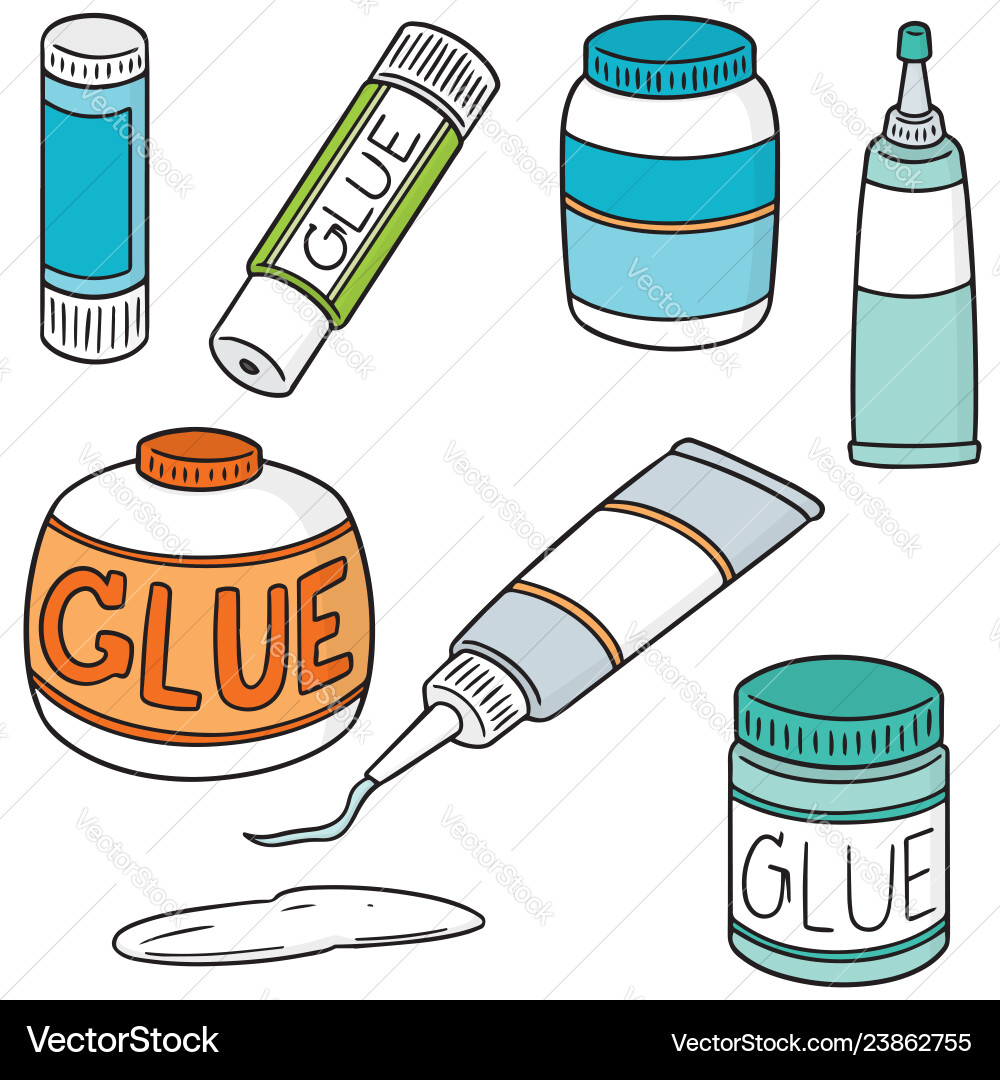 Set of glue vector image