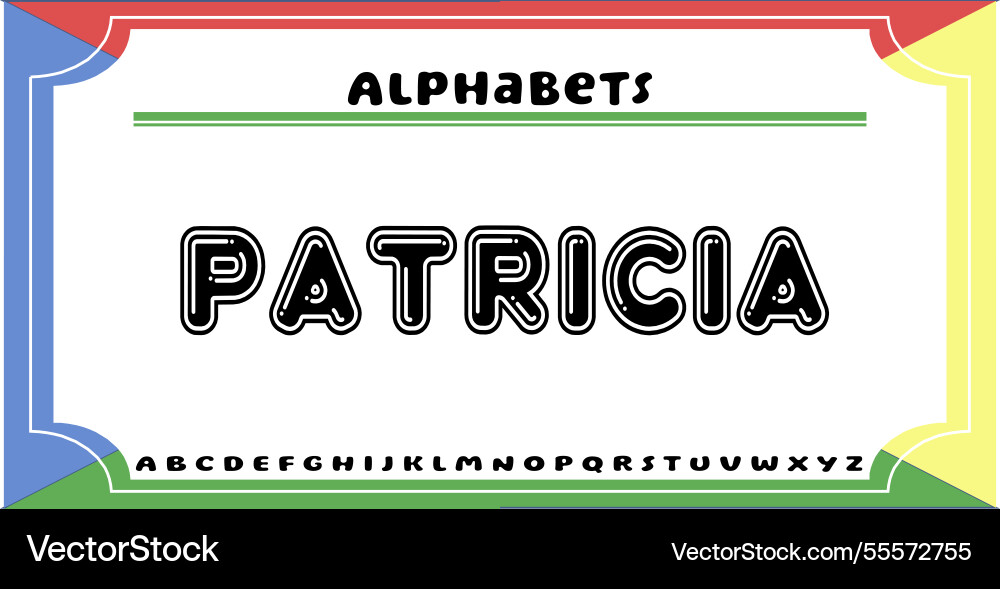 Text effects with editable colors and abstract Vector Image