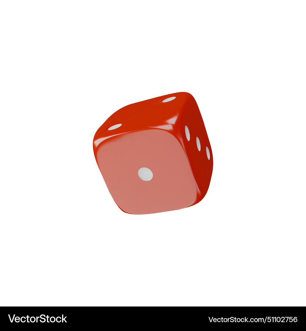 3d dice with numbers on the faces 12 and 3 vector image
