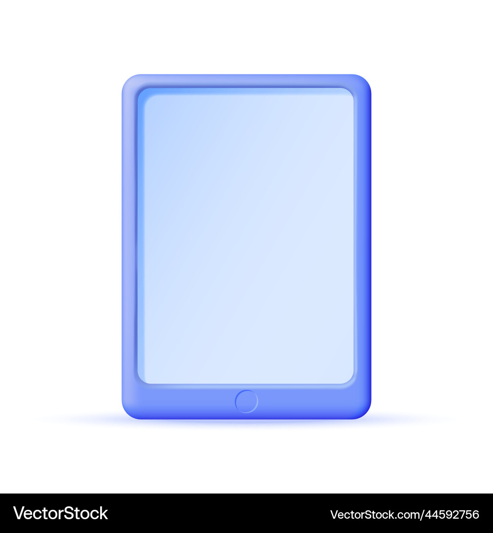 3D Tablet Mockup - Isoliertes Display Vektorbild