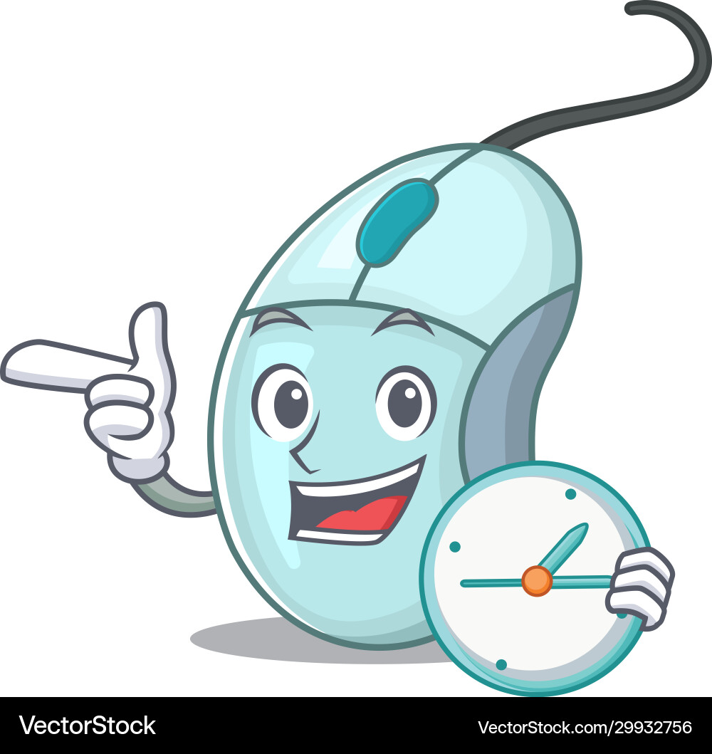 Cartoon character style computer mouse having Cartoon character style computer mouse having vector image