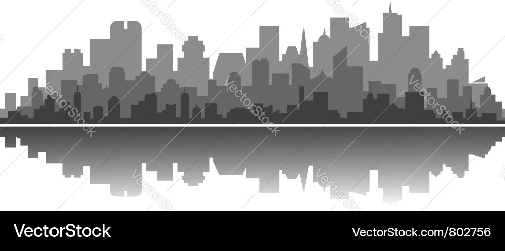 City Skyline Silhouette vector image