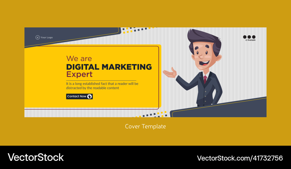 Cover page design of digital marketing Cover page design of digital marketing vector image