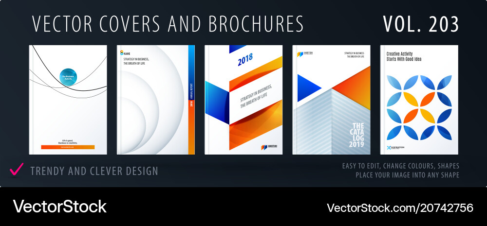 Design set colourful abstract templates Design set colourful abstract templates Vector Image