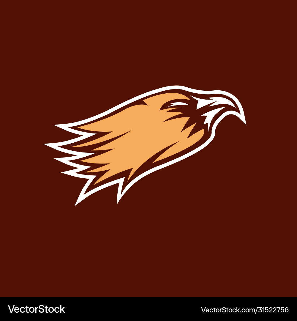 Eagle Kopf Sport Maskottchen Design Template Eagle Kopf Sport Maskottchen Design Template vektorbild