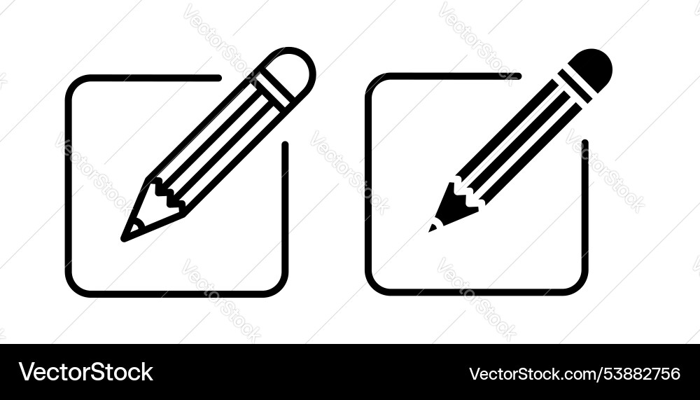Edit button icon set Edit button icon set vector image