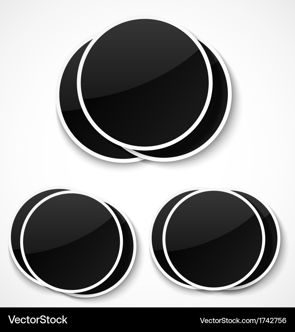 Empty round photo frames vector image