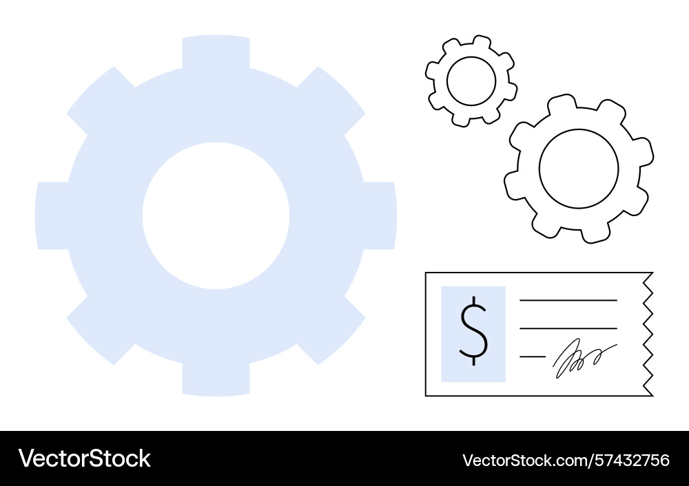 Gears representing workflow automation vector image
