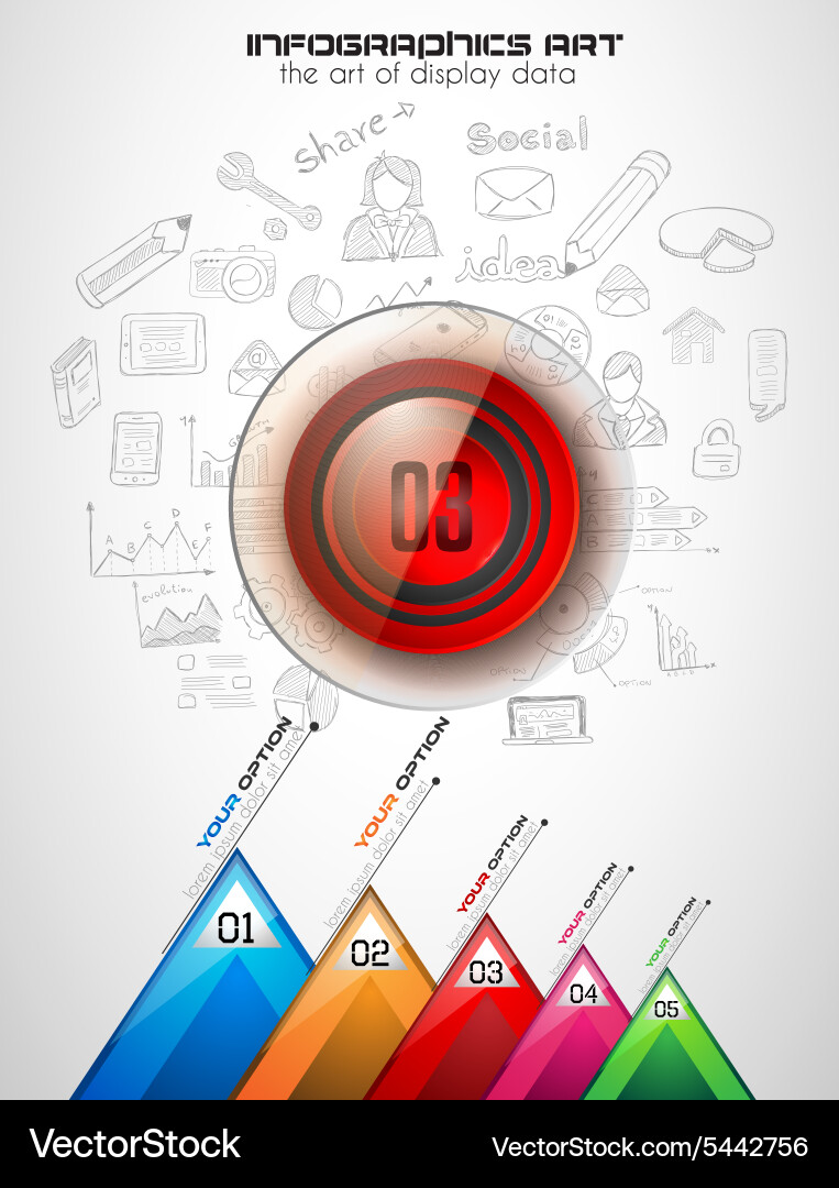Infographic template for modern data visualization vector image