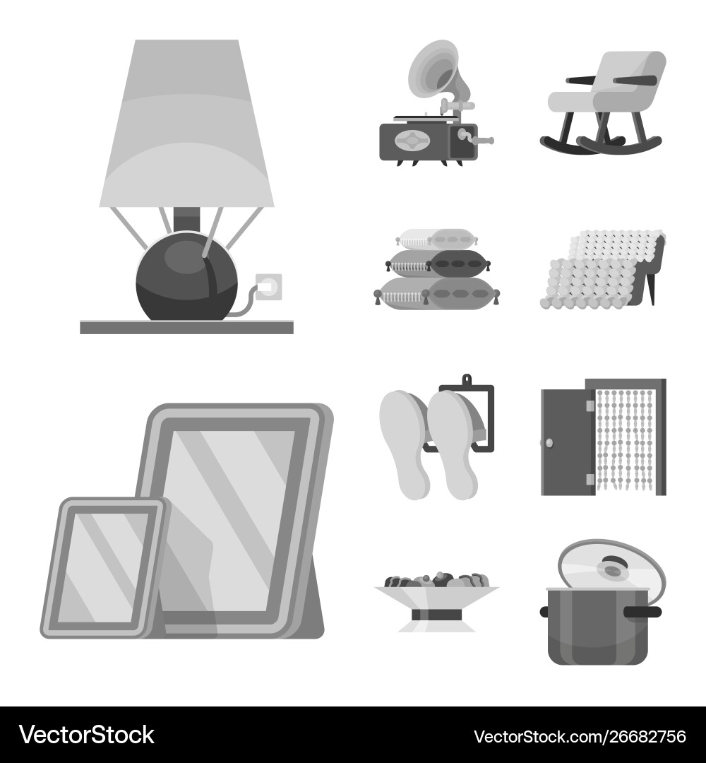 Isolated object room and style icon set Vector Image