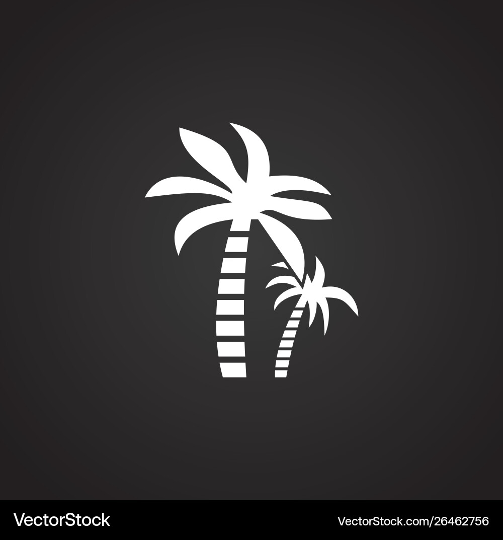 Palm tree icon on background for graphic and web vector image