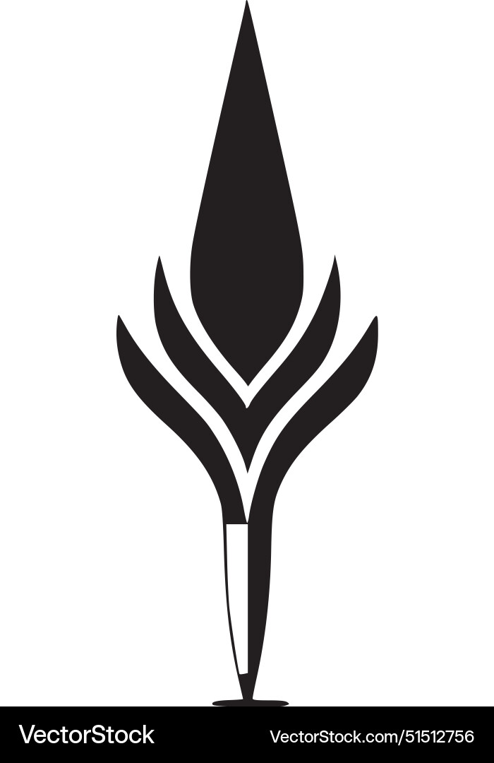 Pen - black and white Royalty Free Vector Image