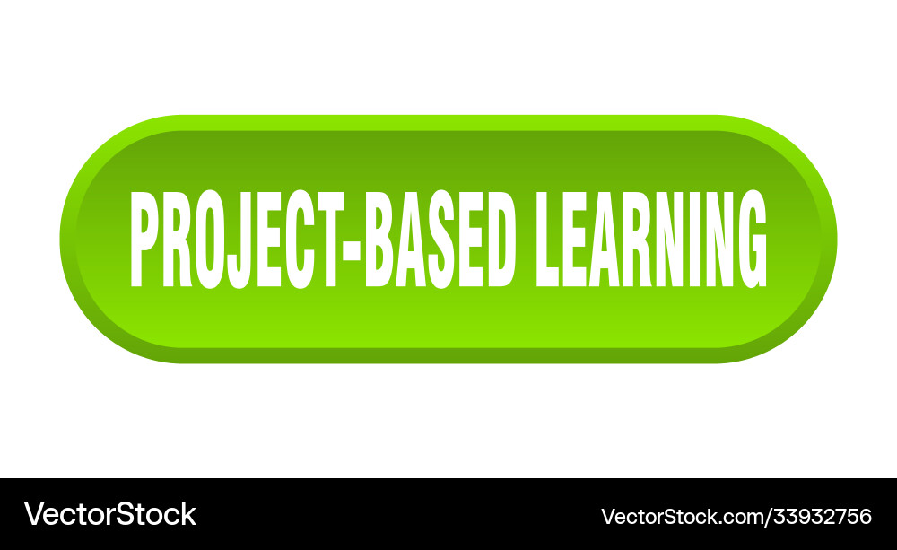 Project-based learning button rounded sign vector image