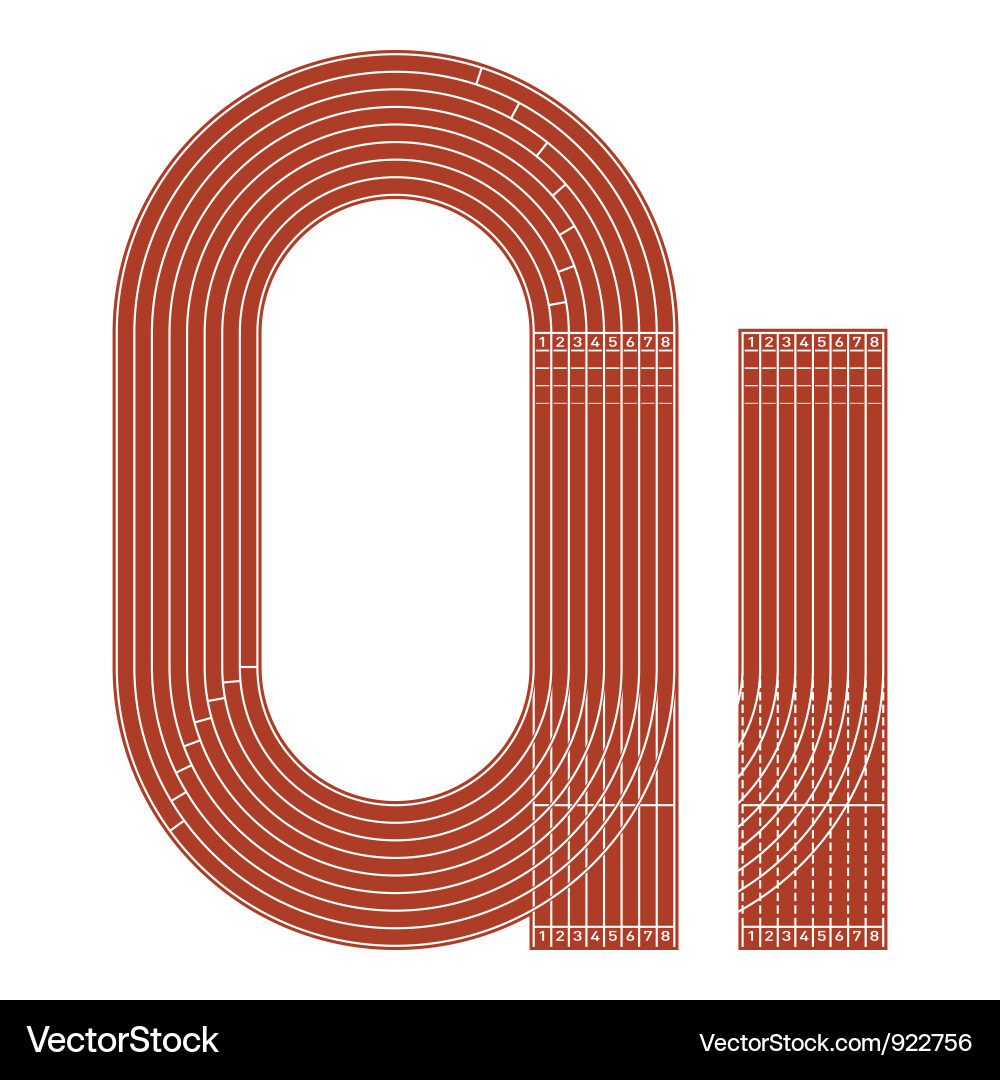 Running Track Concept vector image