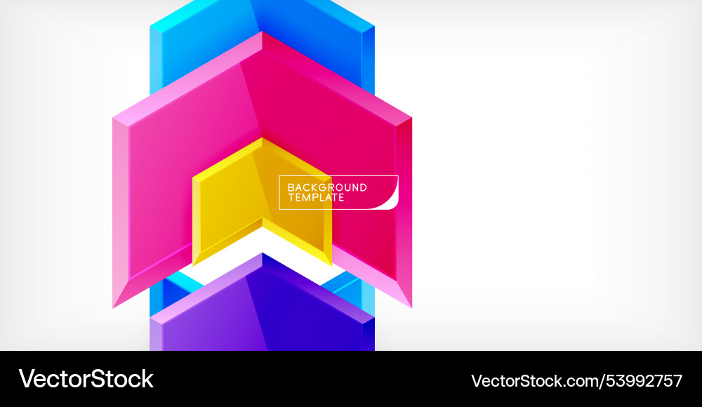 3d arrow techno design template 3d arrow techno design template vector image