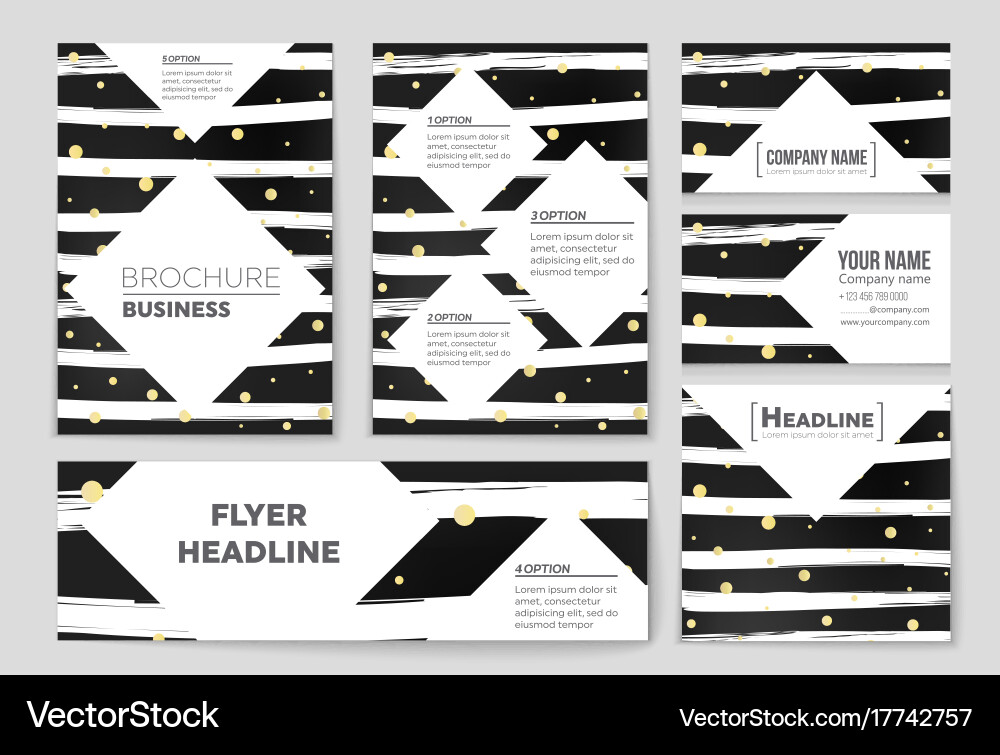 Abstract layout background set for art Vector Image