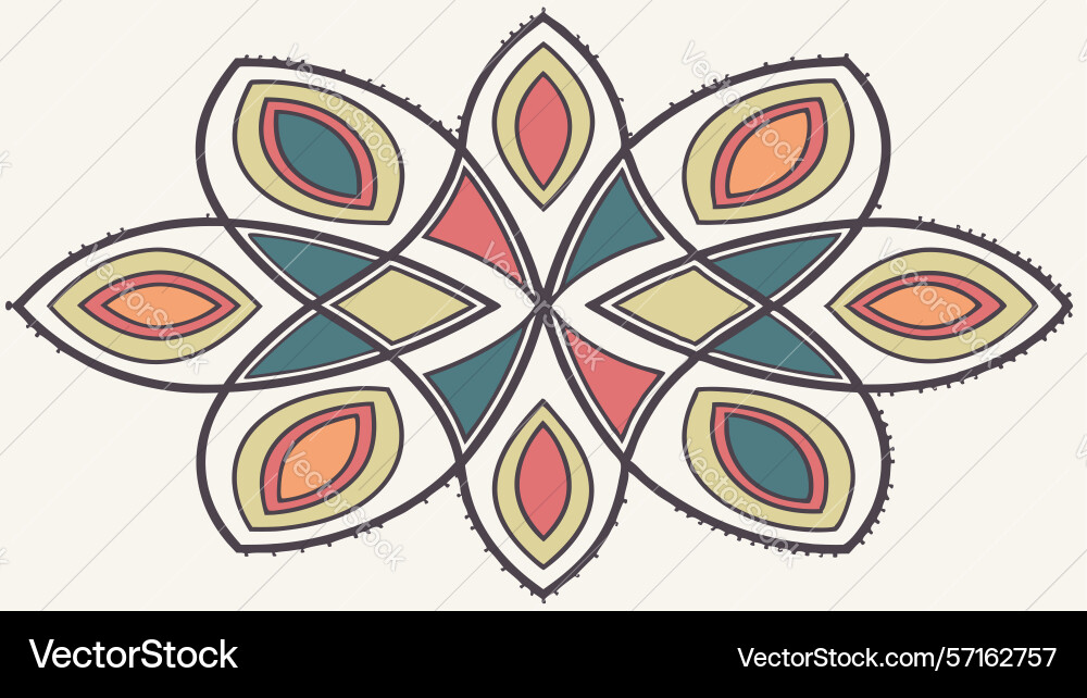 Abstract pattern with interconnected shapes vector image