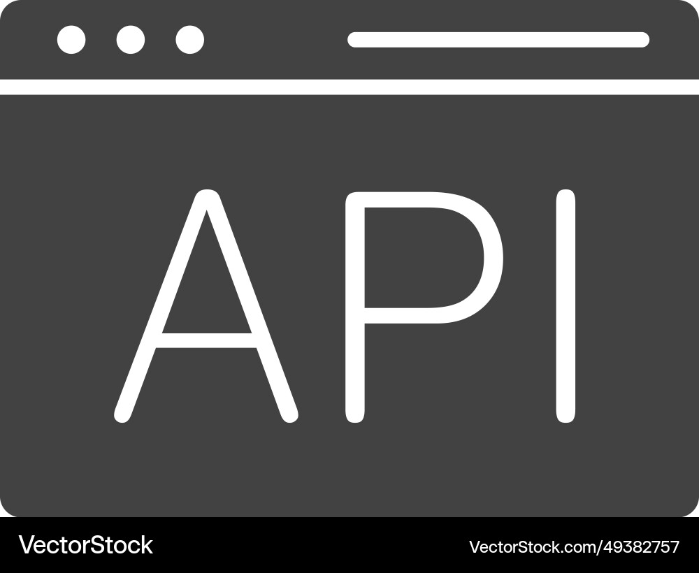 Api icon image vector image