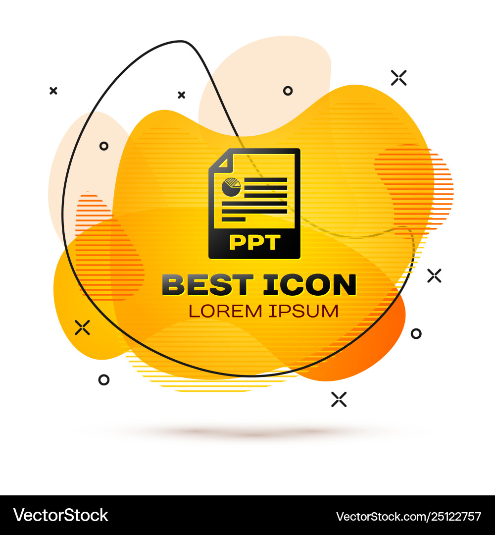 Black ppt file document icon download button Black ppt file document icon download button vector image