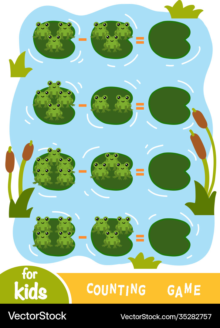Counting game for children count numbers Counting game for children count numbers vector image