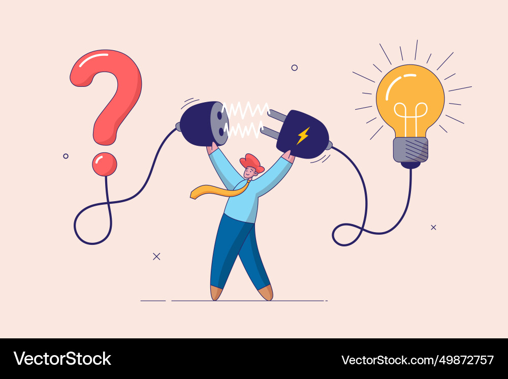 Creativity idea concept solution solving problem Creativity idea concept solution solving problem vector image