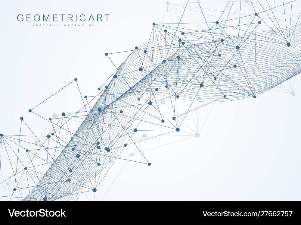 Geometric abstract background with connected line Geometric abstract background with connected line vector image