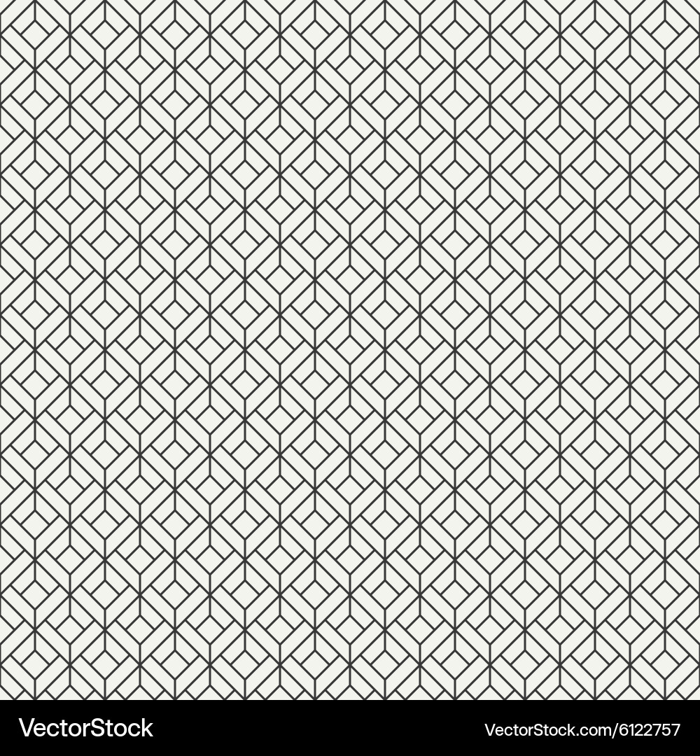 Geometric abstract seamless cube pattern vector image