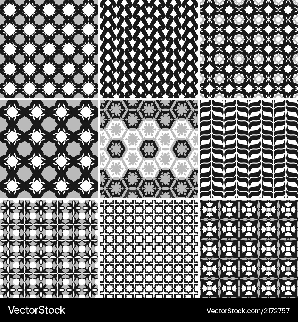 Geometric Pattern Set Vector Image